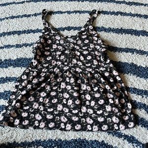 Soft floral black tank